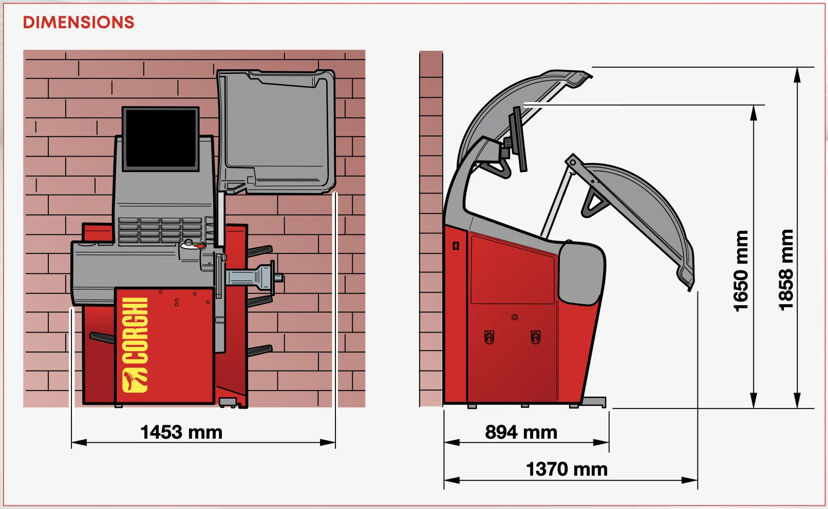 EM9680C Plus DotLine 외형 치수